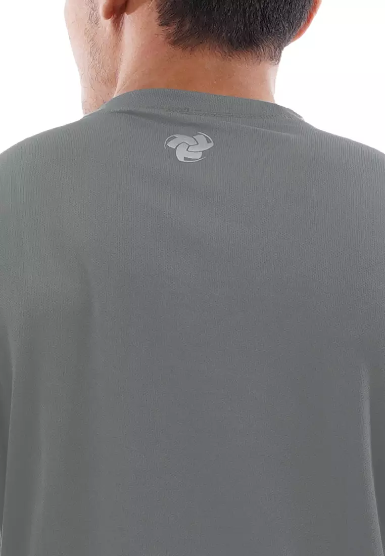 Tiento Kaos Dry Fit Men Grey Baju Olahraga Lari Pria