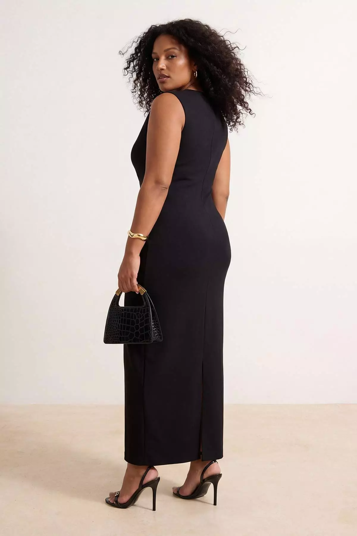 Trendyol Black Camisole Shoulder Gathered Detailed Knitted Plus