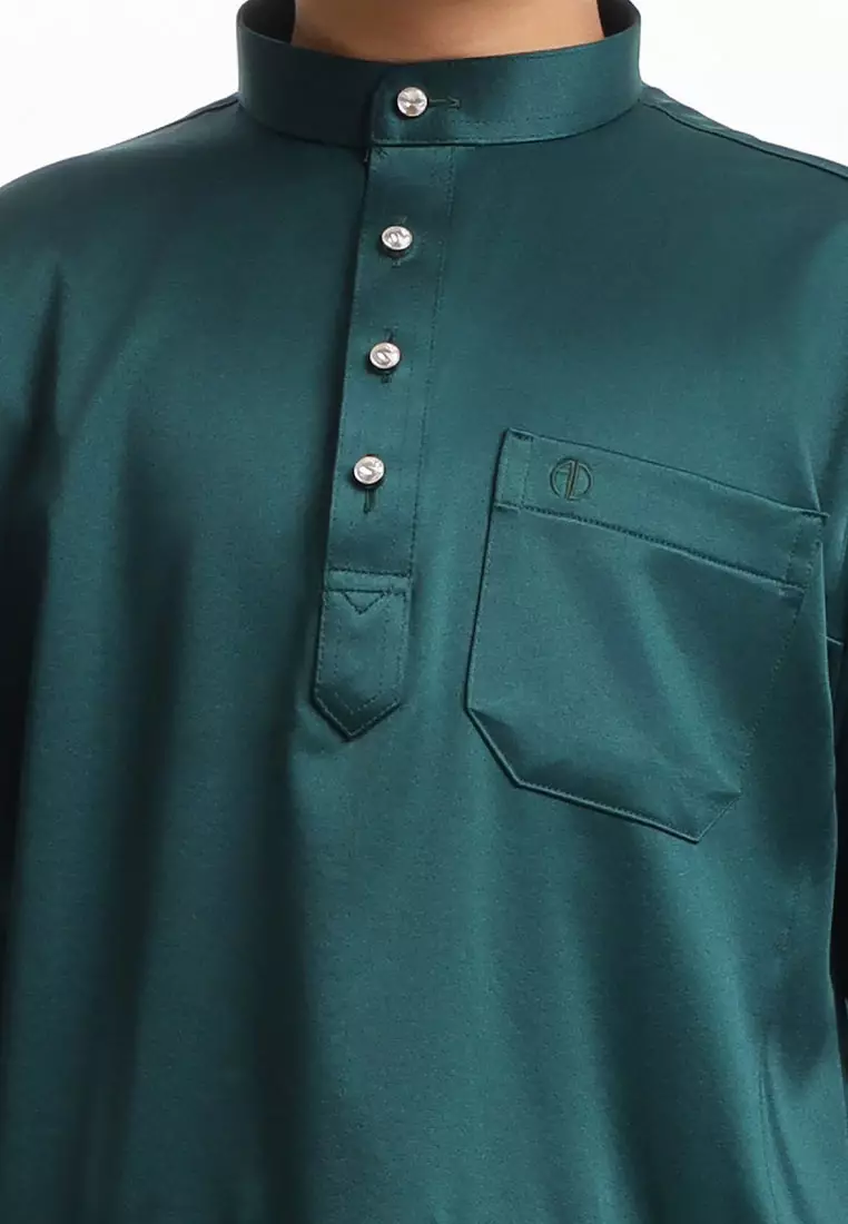 Alain Delon Baju Melayu Cekak Musang Budak - 19026505-49BotanicalGreen