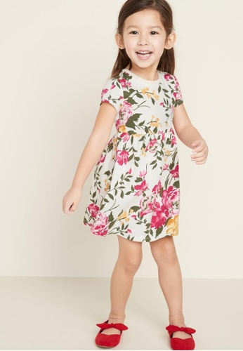 Shop Old Navy Printed Fit Flare Dress For Toddler Girls Online On Zalora Philippines