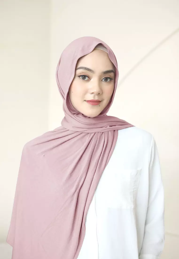 Pashmina Meleyot Basic Tencel Premium - Pinktone