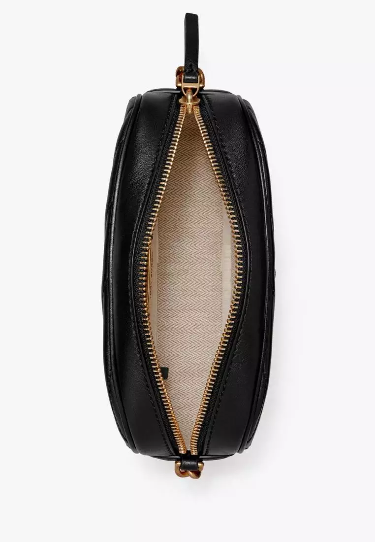 Tory Burch Kira Chevron Camera Bag Black