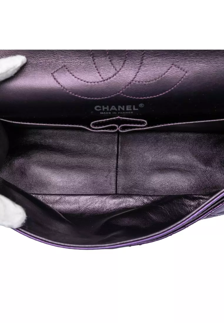 Pre-Loved Chanel Quilted Metallic Calfskin Reissue 2.55 Double Flap 226