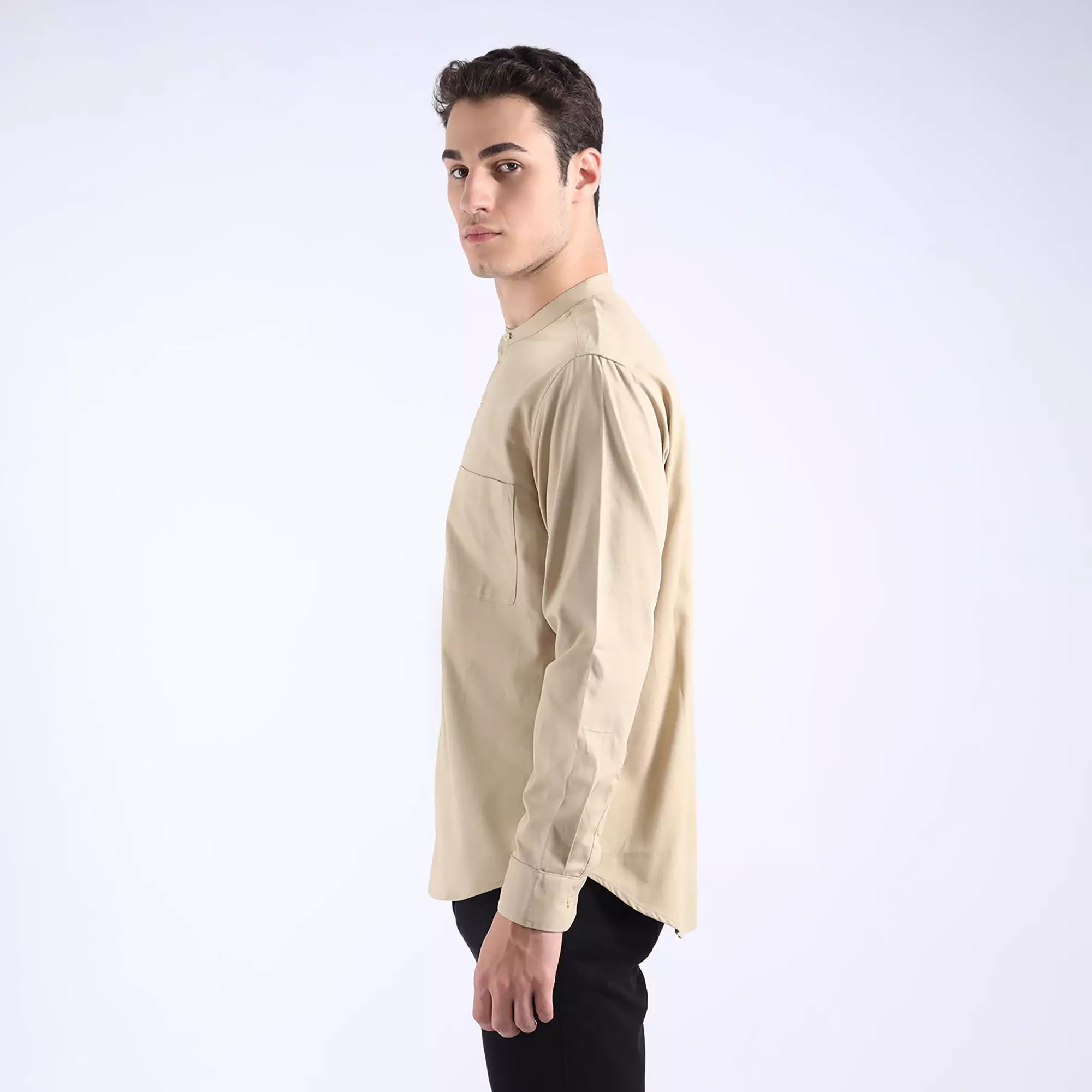 LARUSSO X Rizky Ridho - Form + Focus - Koko Ultra Soft Lengan Panjang - Twill Brown