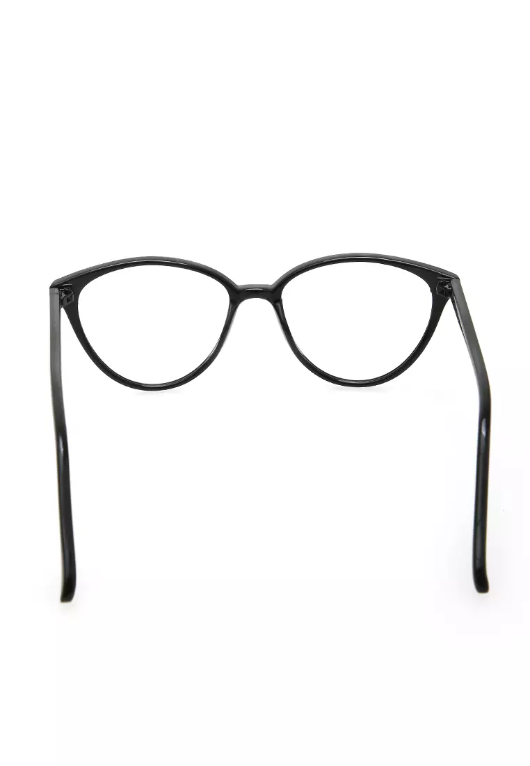 Kiano Kacamata Wanita Cat Eye Design Glasess Frame Material Plastic ORIGINAL - Black