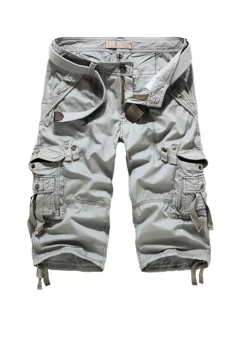 Loose Cotton Cargo Shorts AKK5820