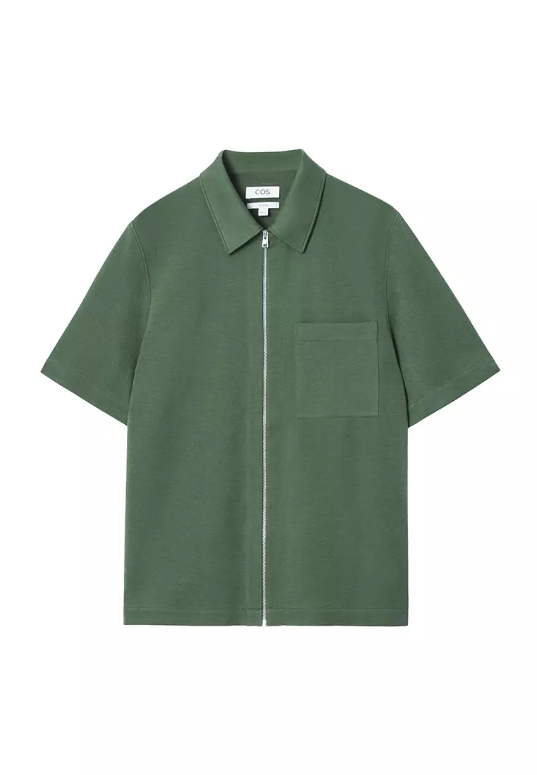 COS Short Sleeved Zip Shirt 2025 | Buy COS Online | ZALORA