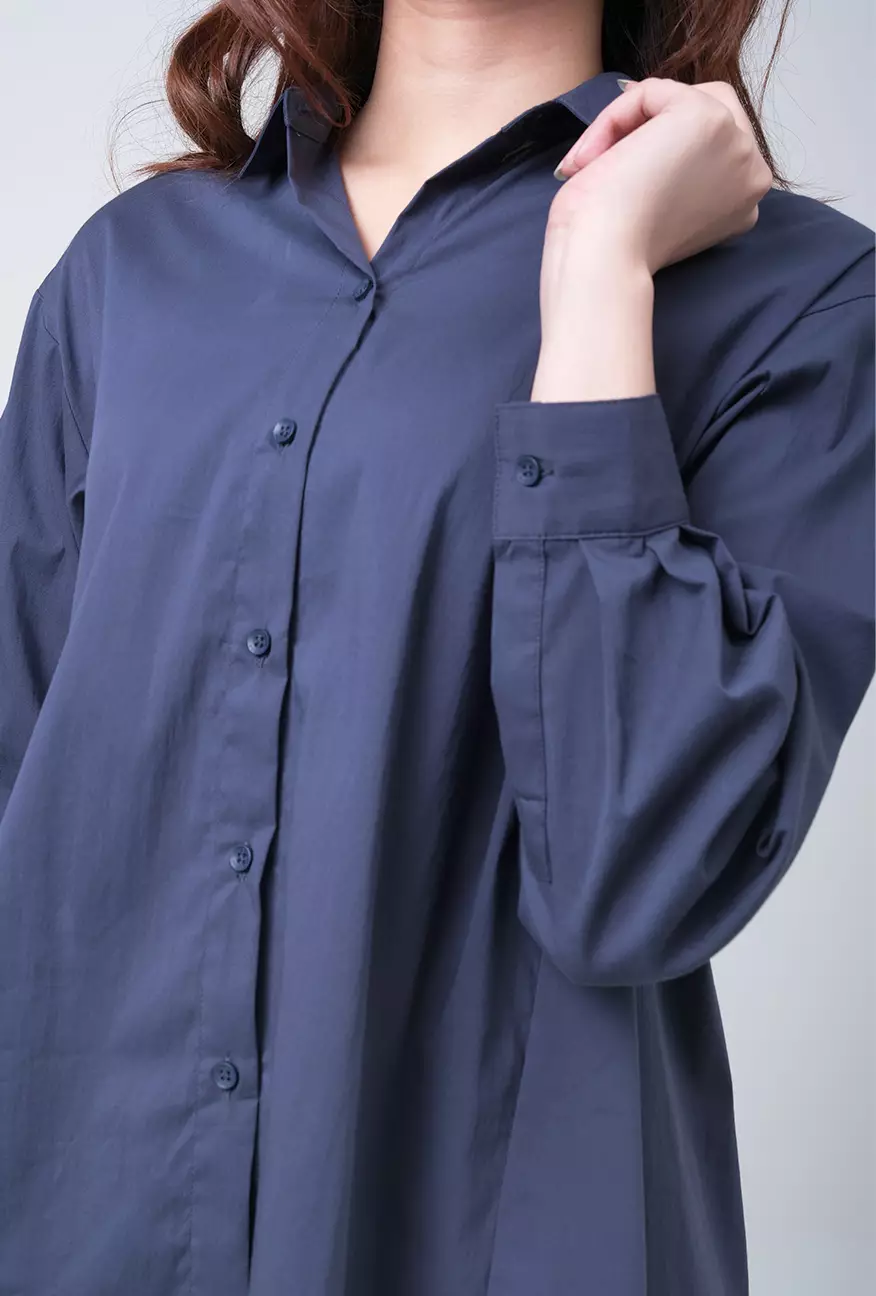 Kemeja Wanita Raquel Navy