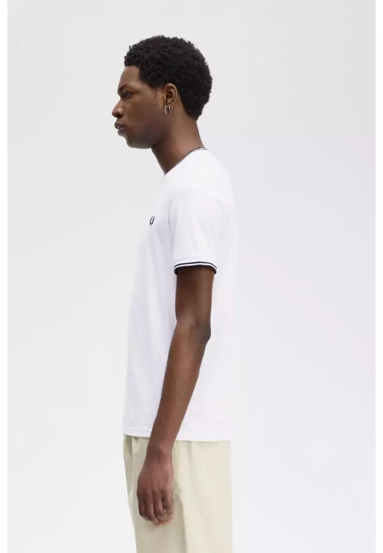Fred Perry M1588 Twin Tipped T-Shirt (White)