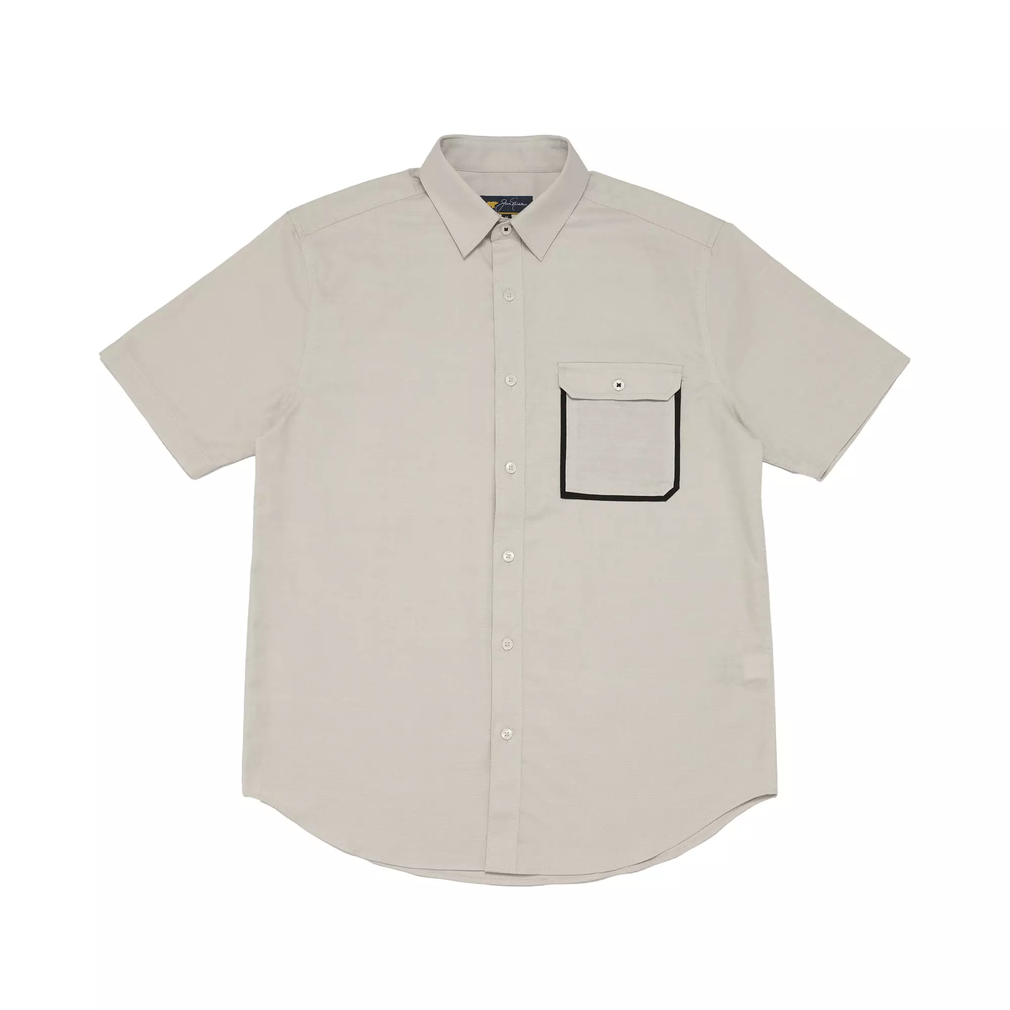 Jack Nicklaus Lander Kemeja Pria Lengan Pendek Slim Fit Khaki Colour Khaki