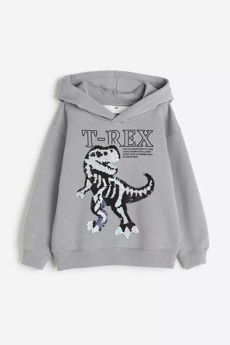 Buy H M Reversible sequin motif hoodie Online ZALORA Malaysia