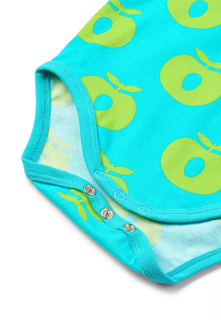 Long-sleeved baby body with apples
