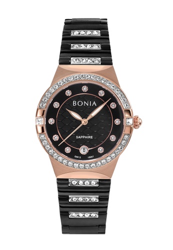 Bonia Watches black and gold Bonia Cristallo Women Elegance BNB10667-2537S E2CA3ACAC12BB7GS_1