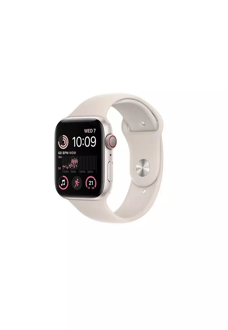 Apple Watch SE (2nd Gen) GPS 44mm Silver Aluminum Case with White Sport  Band - M/L 
