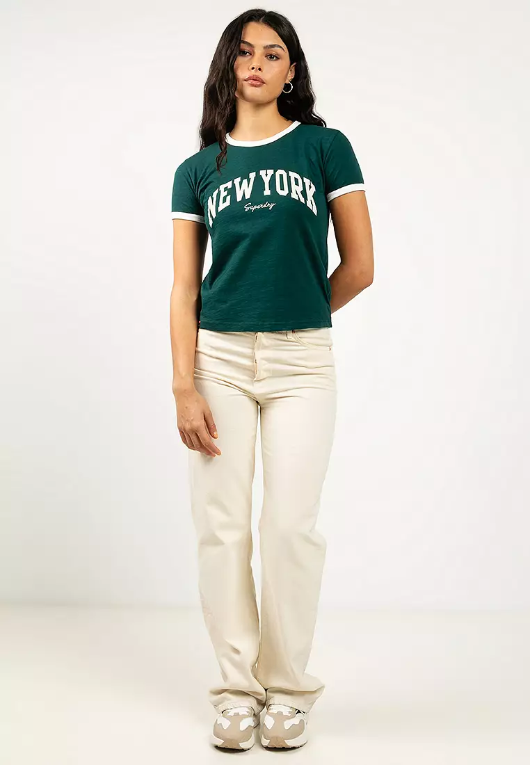 Athletic Essential Ringer Fitted T-Shirt