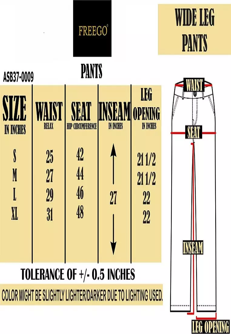 Woven Plain S.Twill Wide Leg Pants