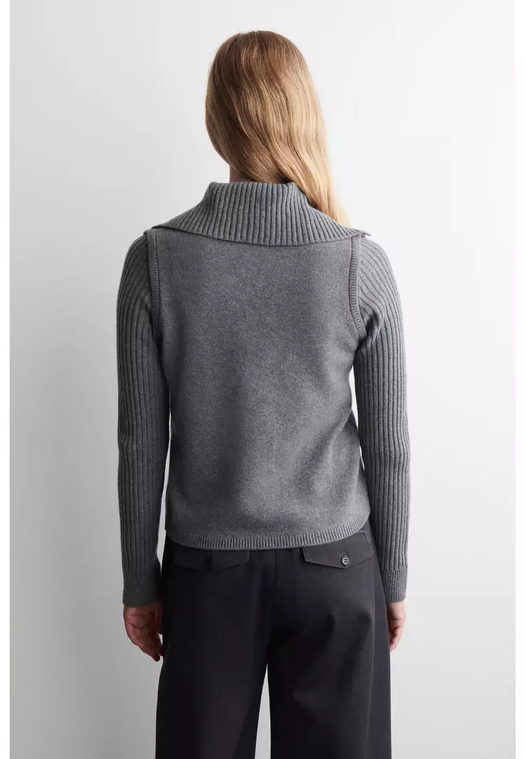 LAYERED MERINO WOOL JUMPER