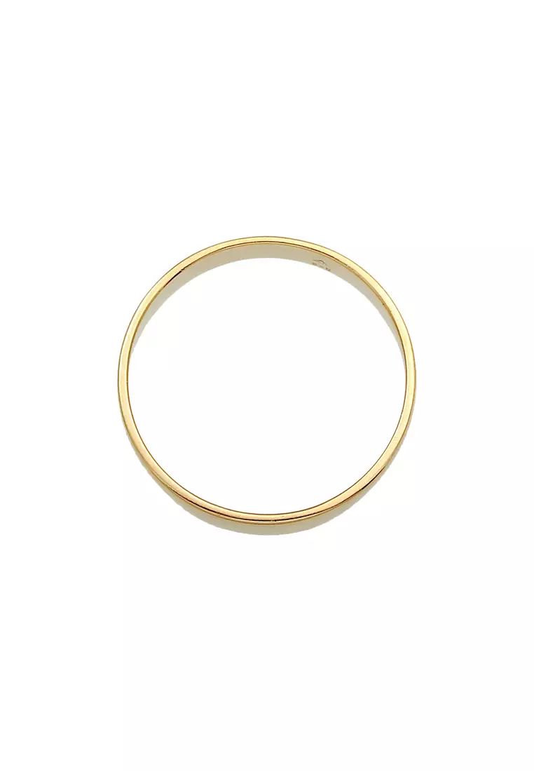 EXCLUSIVE Cincin Perhiasan Perak 925 Pria Bandring Friendship Gold Plated