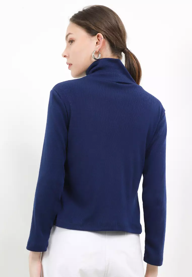 Rib Knit Turtleneck Top
