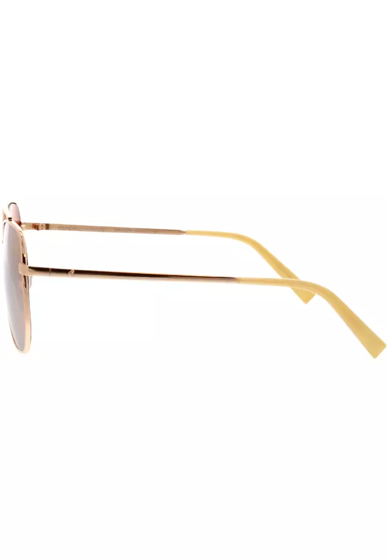 Kendall + Kylie Rose Gold Metal Angular Navigator Devon Sunglasses
