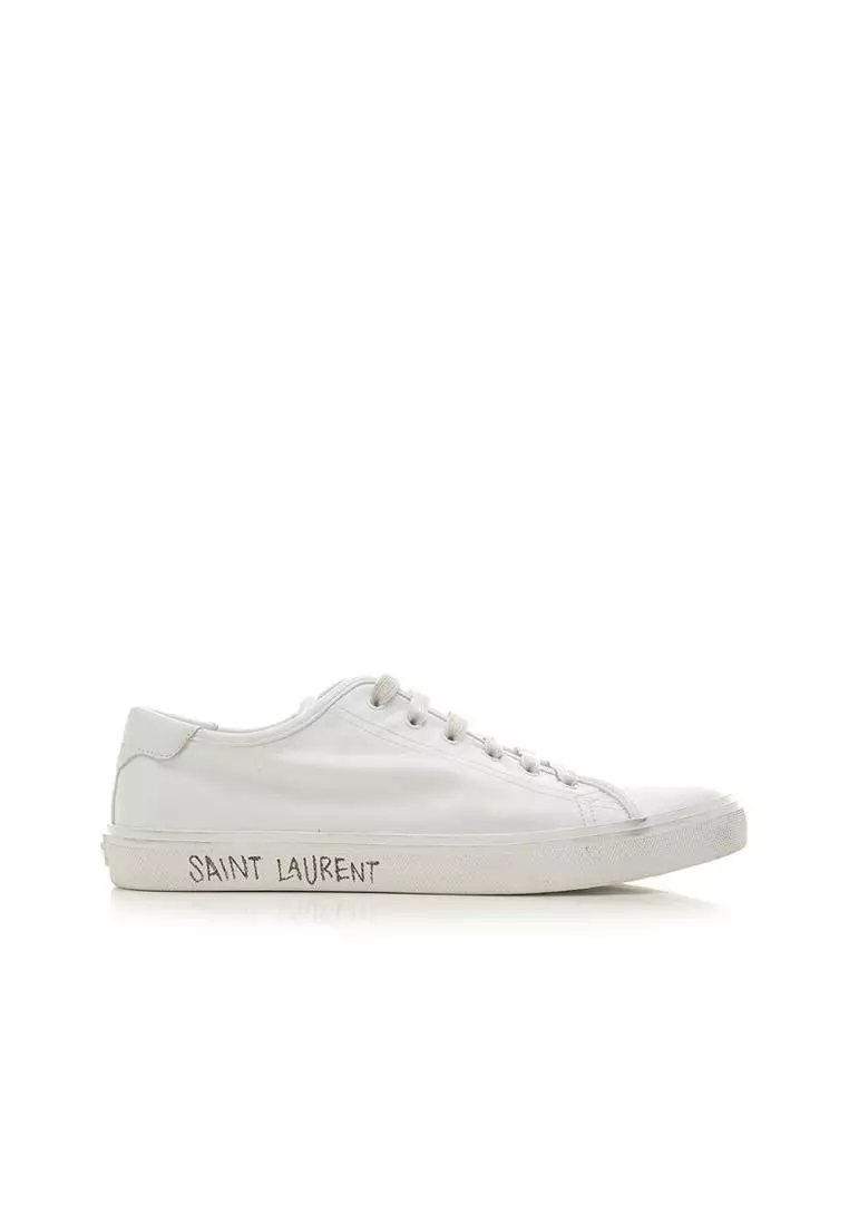 SAINT LAURENT Saint Laurent Canvas Logo Sneakers White