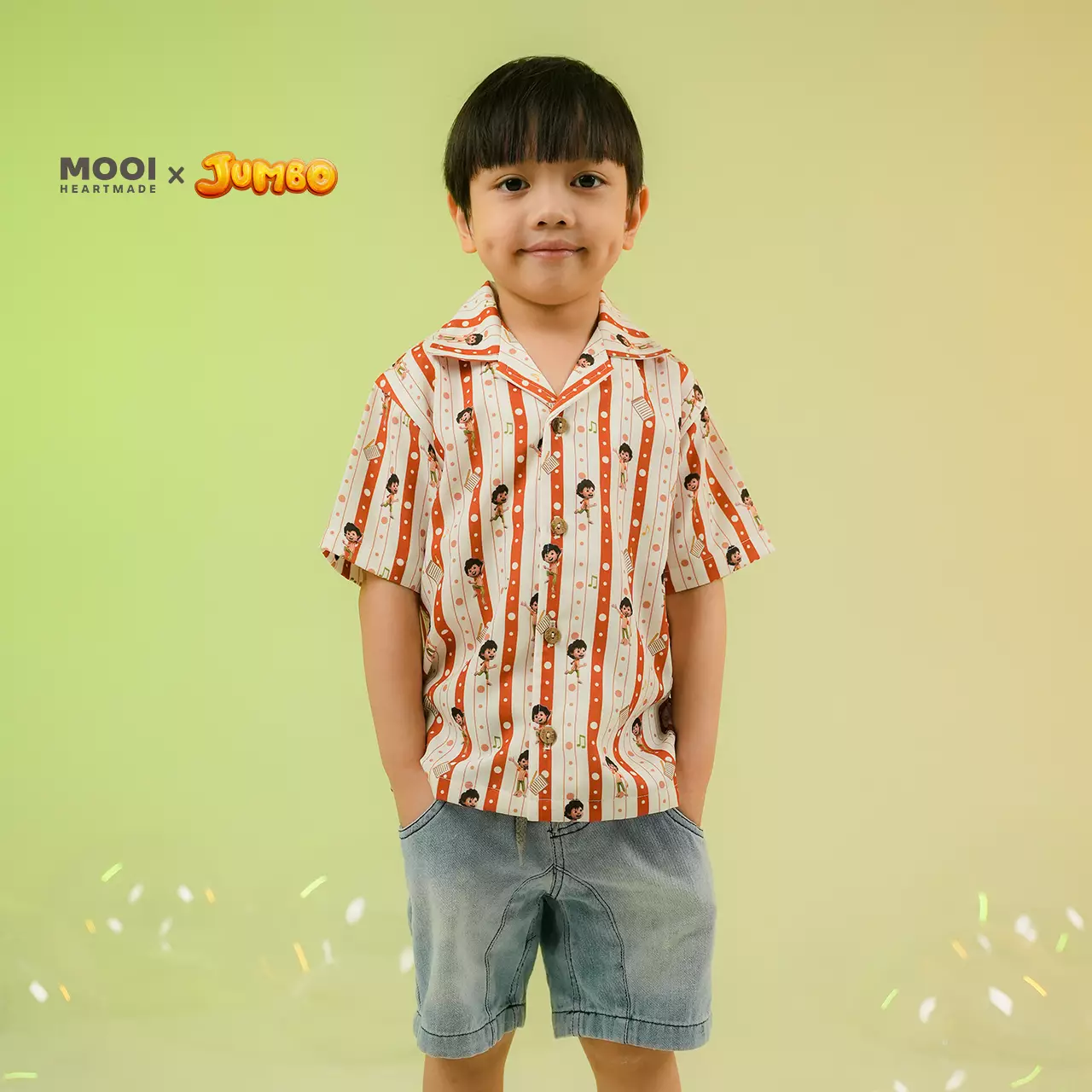 Mooi x Jumbo Kemeja Anak Laki - Laki Printed Shirt - Mae