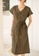 Sunnydaysweety green French Style Linen V-Neck Waist Mid-Length One Piece Dress A21031206GR A989CAA8D44D3DGS_2