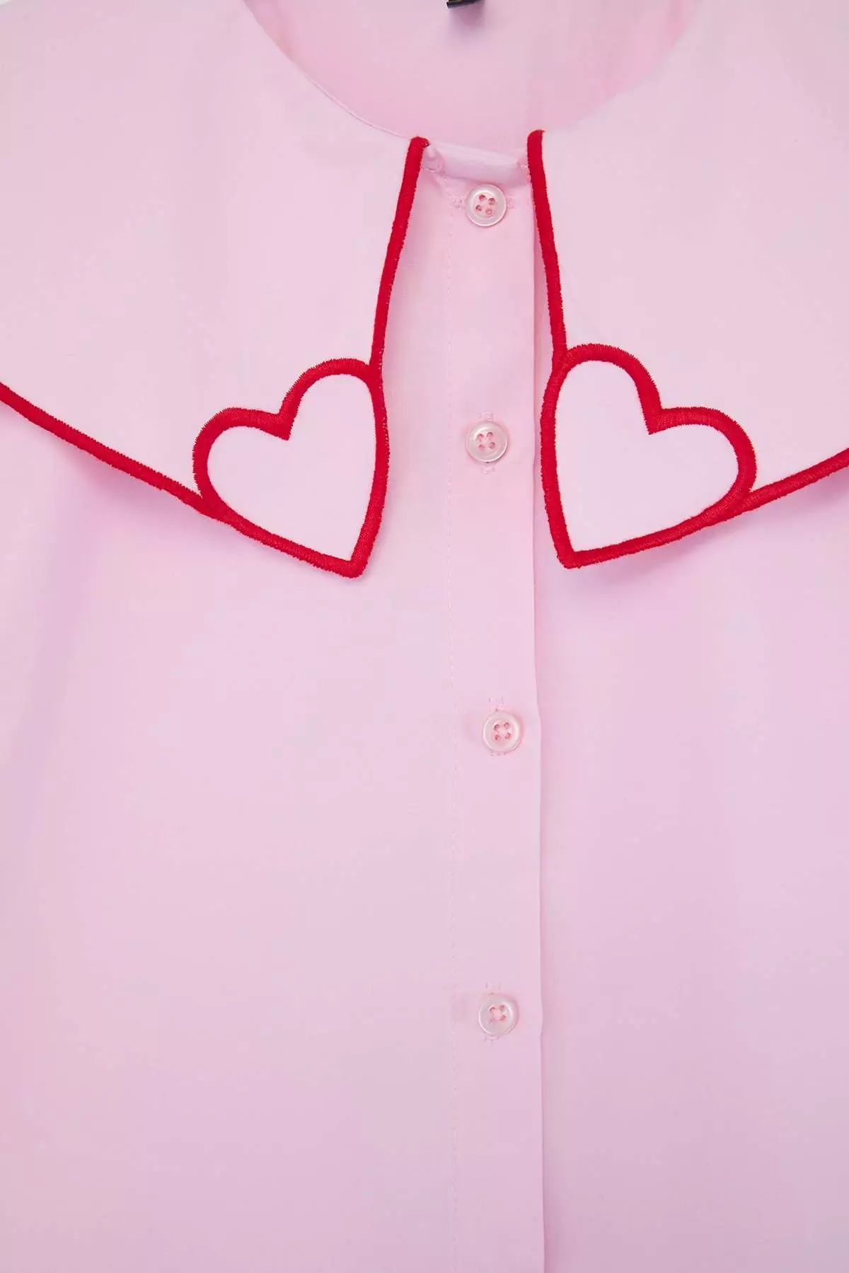Pink Plain Knitted Shirt Tkdss26Ts00077