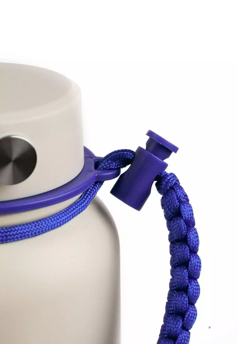 Crossing Paracord Bottle Carrier Strap with Carabiner - Dark Blue