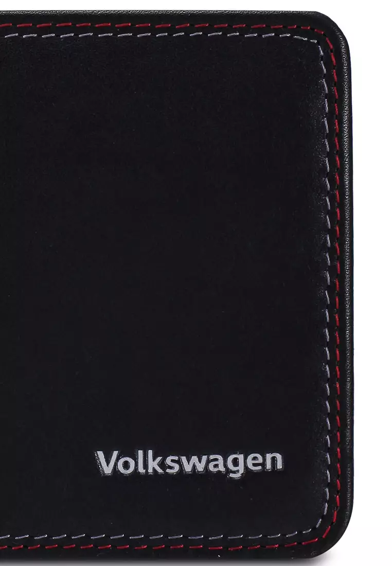 Men's RFID Genuine Leather Bi Fold Center Flap Short Wallet
