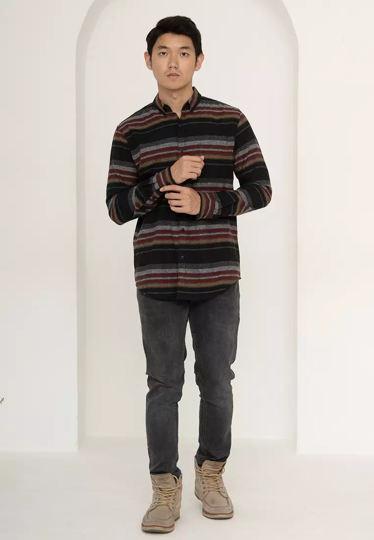 kemeja Flannel Cotton Tangan Panjang OXCON OX18