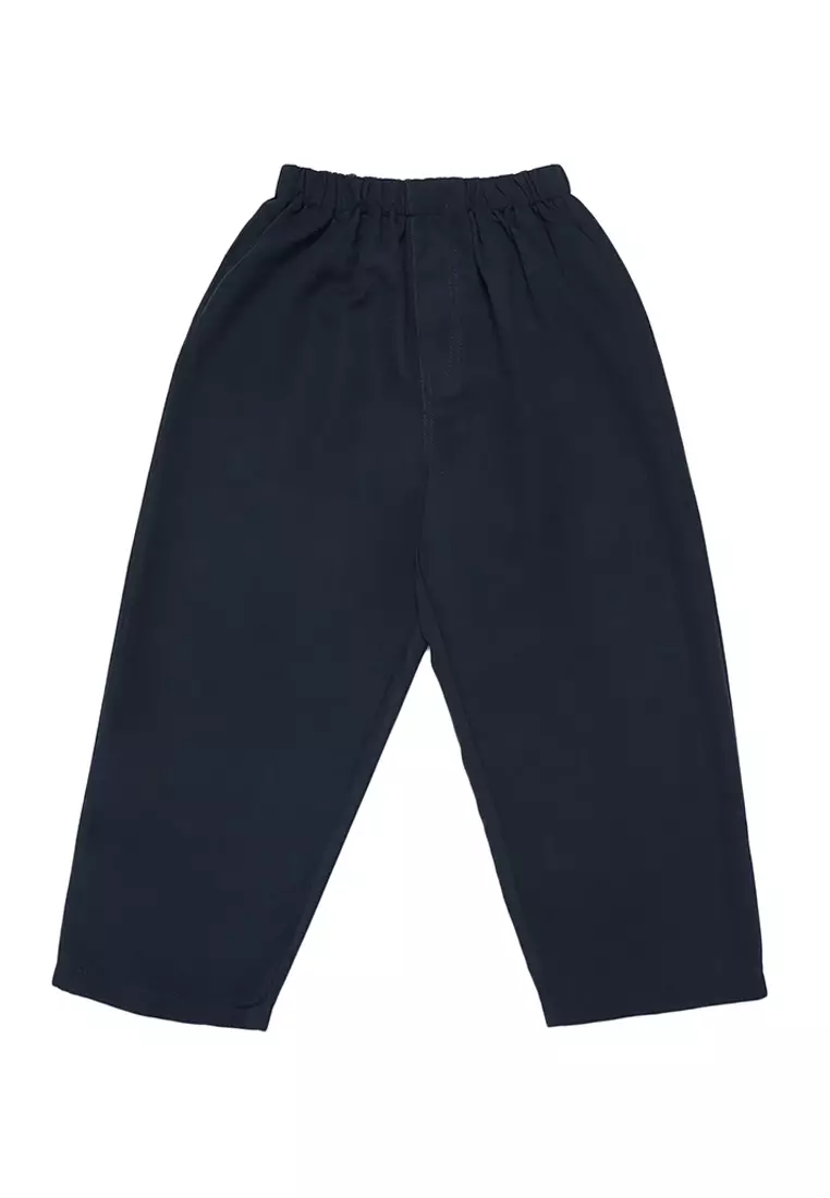 Baju Koko Anak Laki Bordir Arrow Blue Setelan - FOREVER