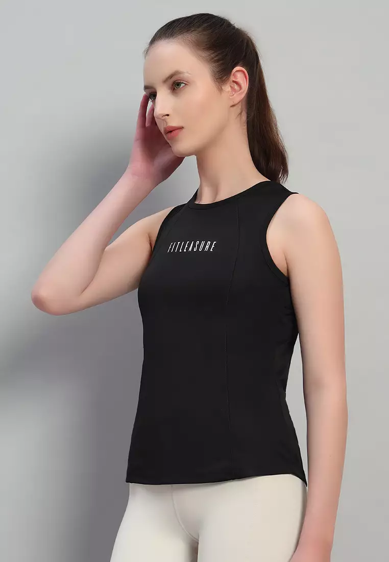 女士表演訓練黑色背心