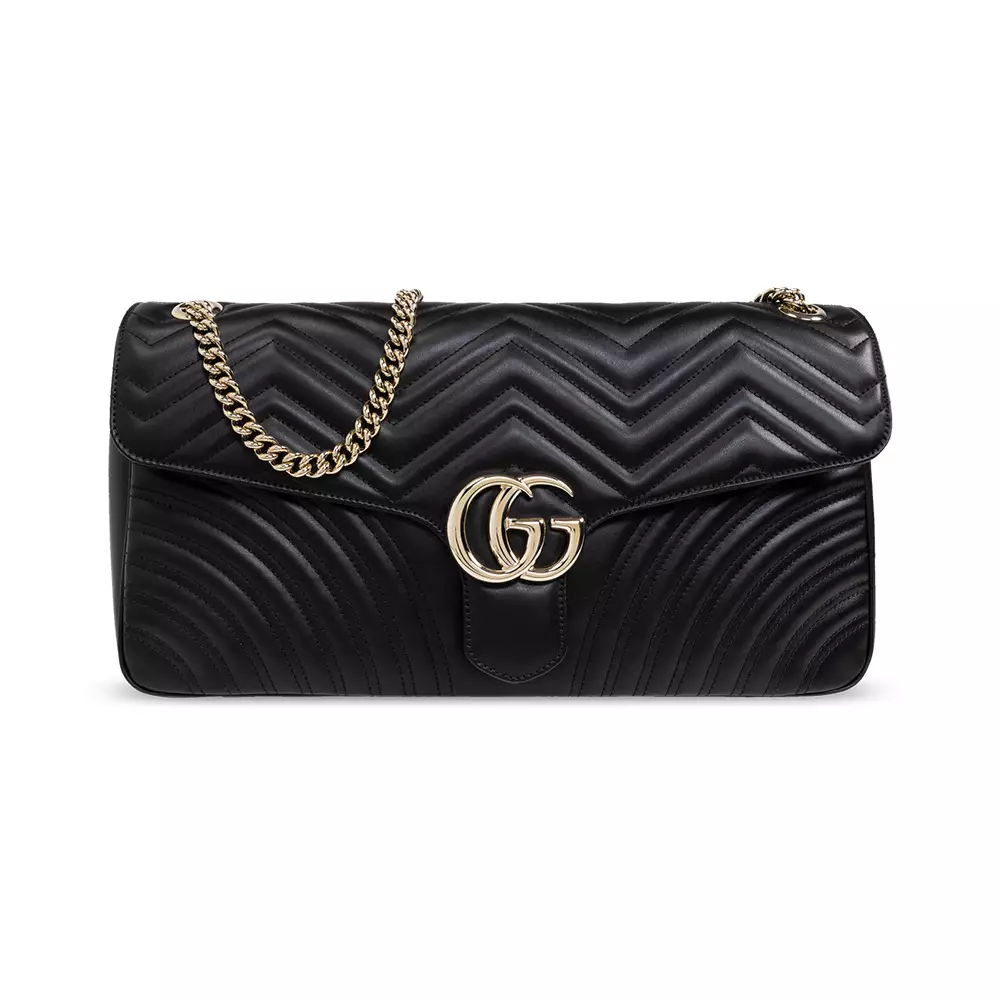 Jual Gucci GG Marmont Medium Quilted Leather Shoulder Bag Black