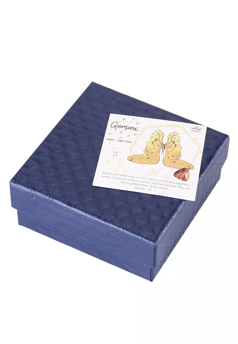 Gemini with Pearl & Tiger's Eyes