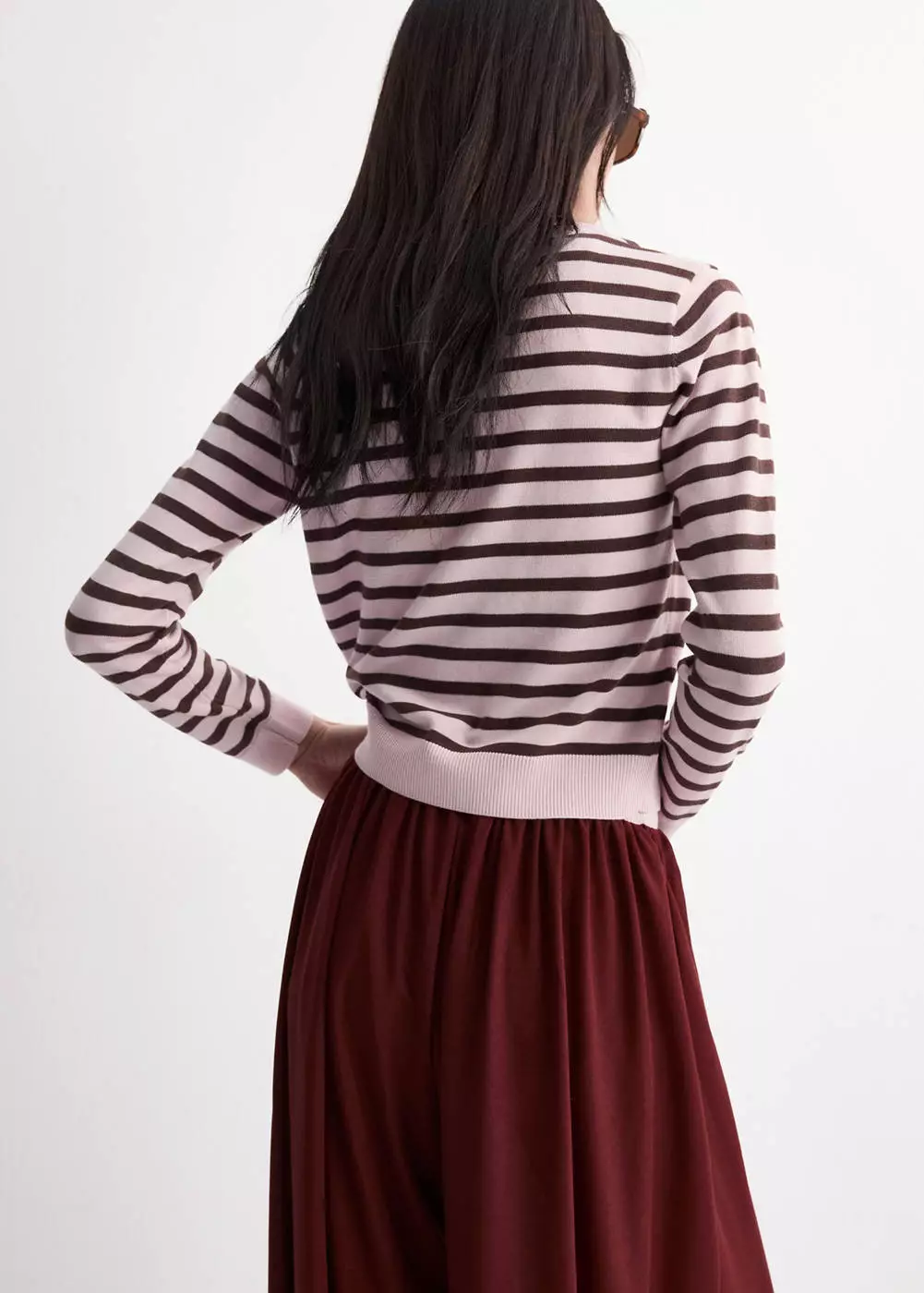 Cardigan rajut stripped