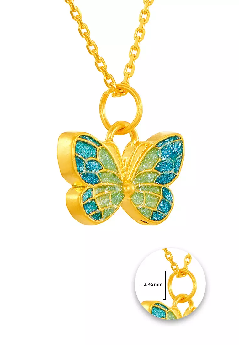 HABIB 999/24K Yellow Gold Pendant (Butterfly) 9GP00531224