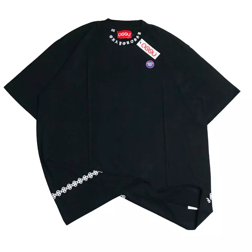 Ossu T-Shirt Oversize Font Big Logo Black Cotton Combed