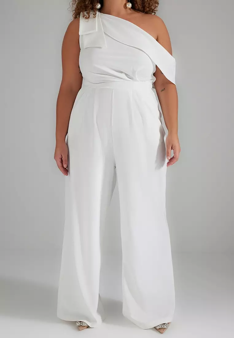 Buy Trendyol Plus Size One Shoulder Bridal Jumpsuit Online