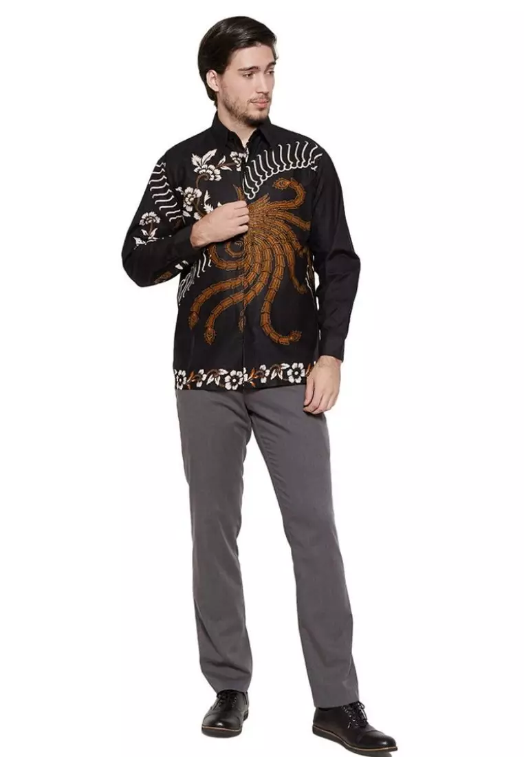 Phoenix Kemeja Batik Exclusive Premium Pria Casual Modern Lengan Panjang