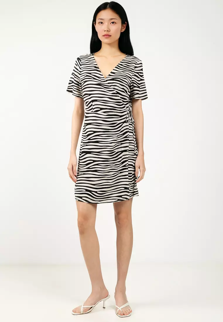 Short Sleeve Wrap Dress