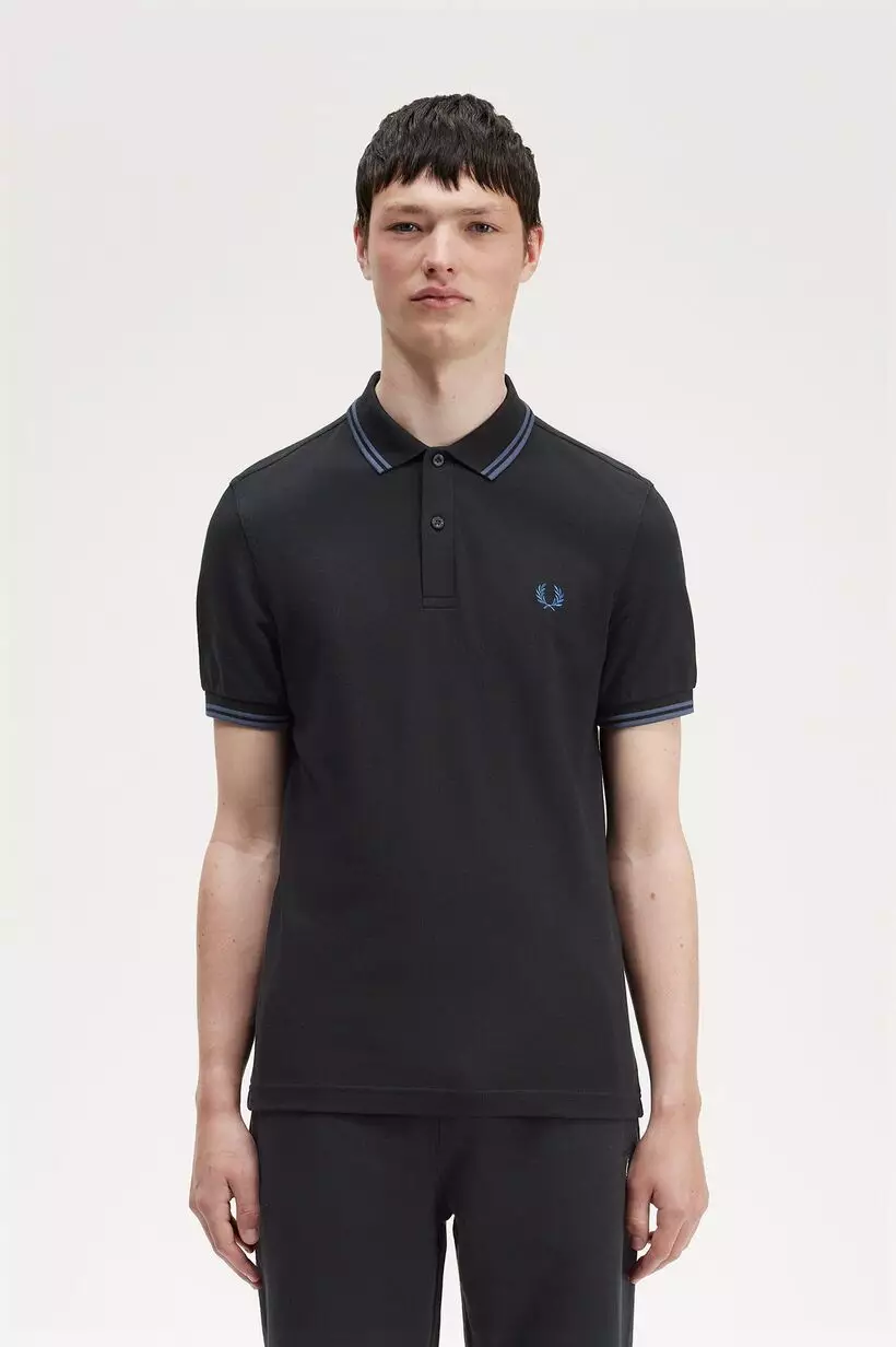 Buy Fred Perry Fred Perry M3600 Twin Tipped Fred Perry Shirt (Black ...