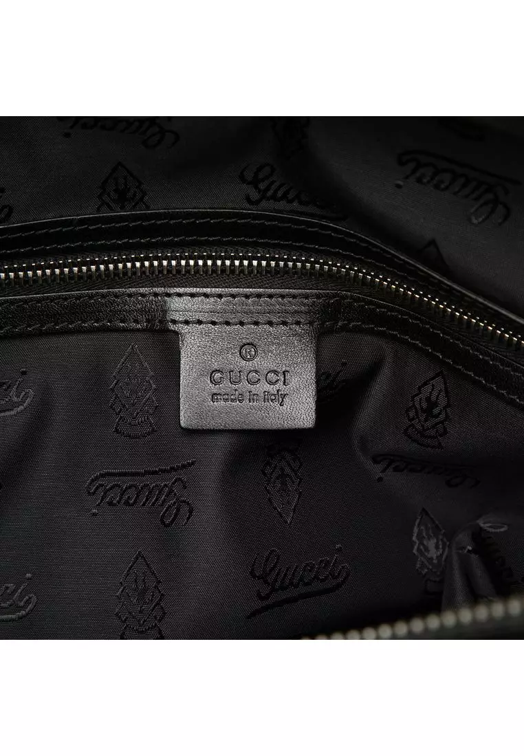 Pre-Loved Gucci Diamante Canvas Travel Bag