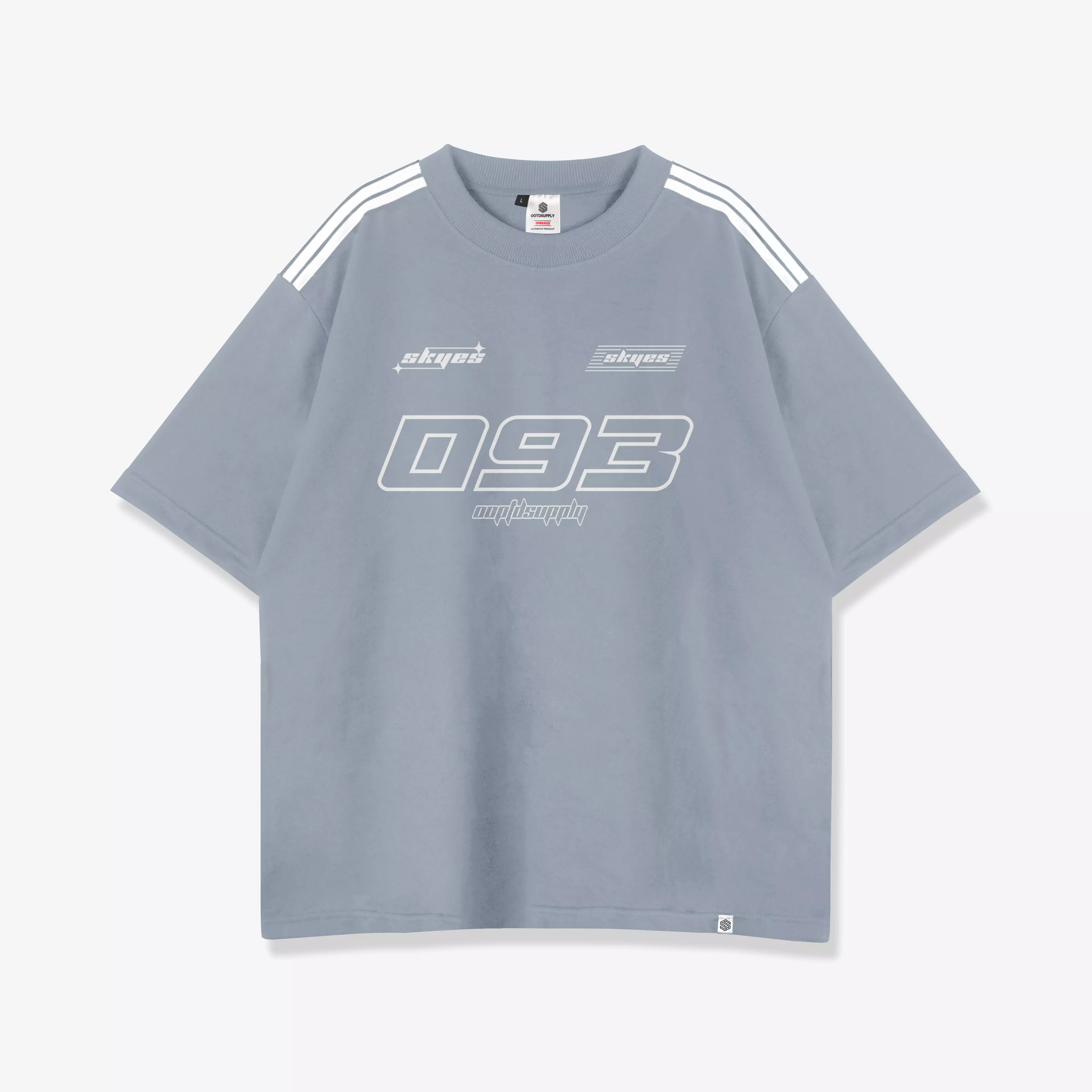OOTDSUPPLY Oversized One Set (Atasan) Baby Terry Skyes 5th Colours l Oversize Tshirt | Kaos OneSet OSA002