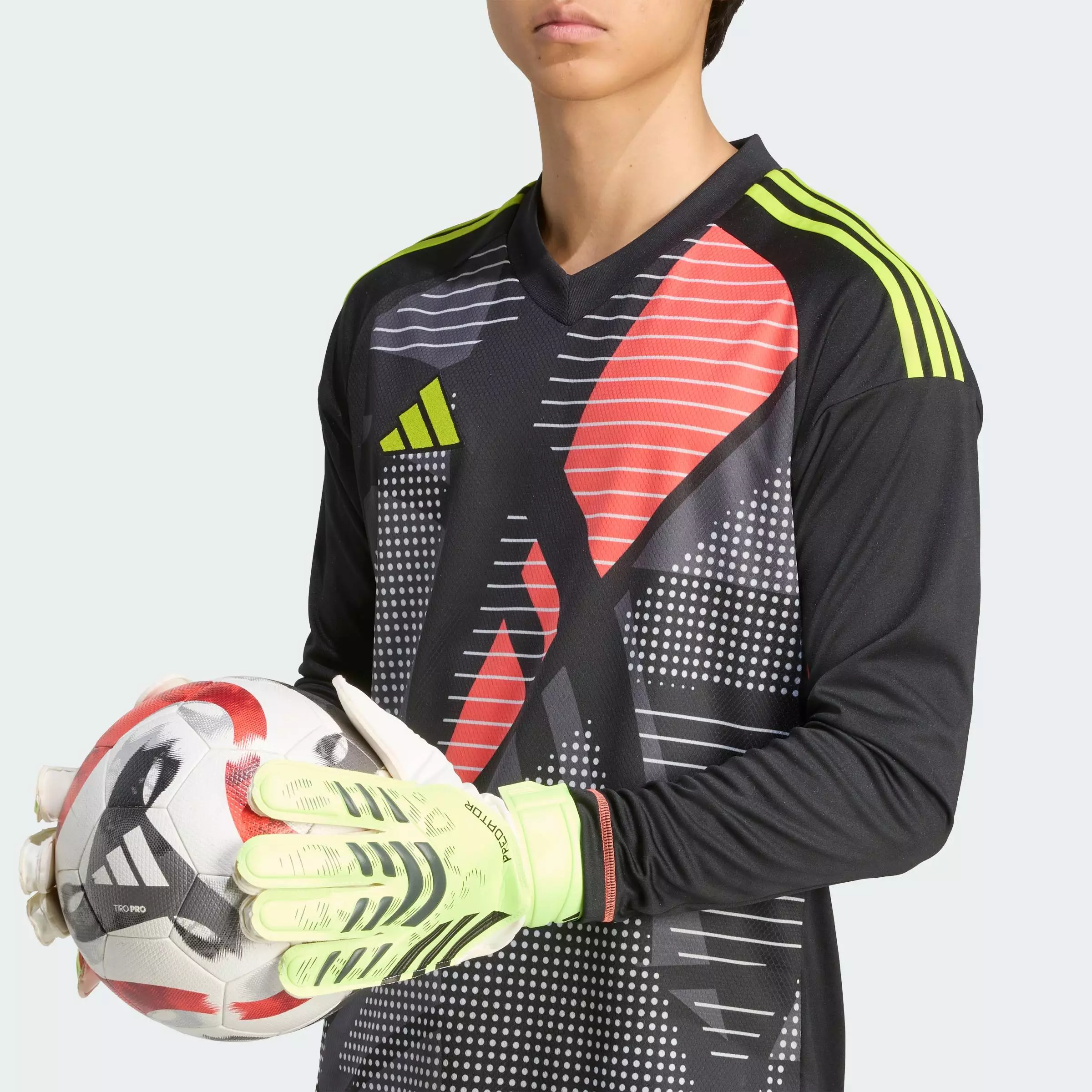 Football Predator Training Goalkeeper Gloves Unisex Green JN5356