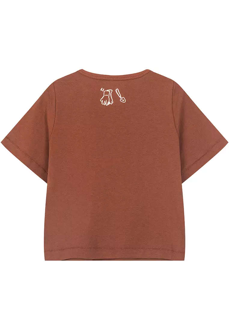 男小童短袖T恤印花设计圆领短T