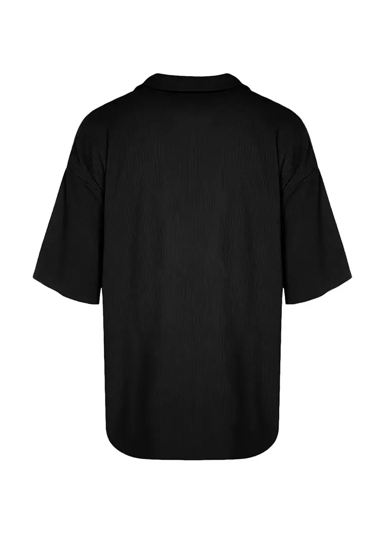 Textured Wrinkle Free Polo Shirt