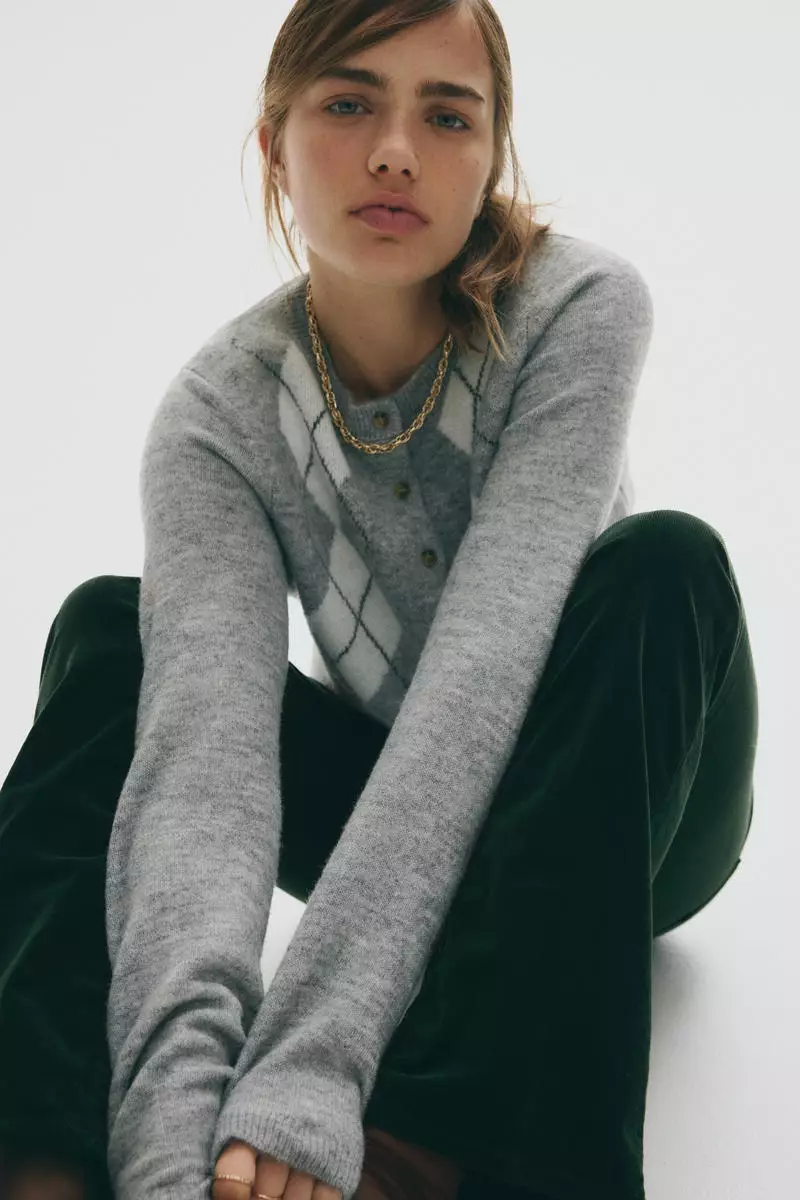 Flared corduroy trousers