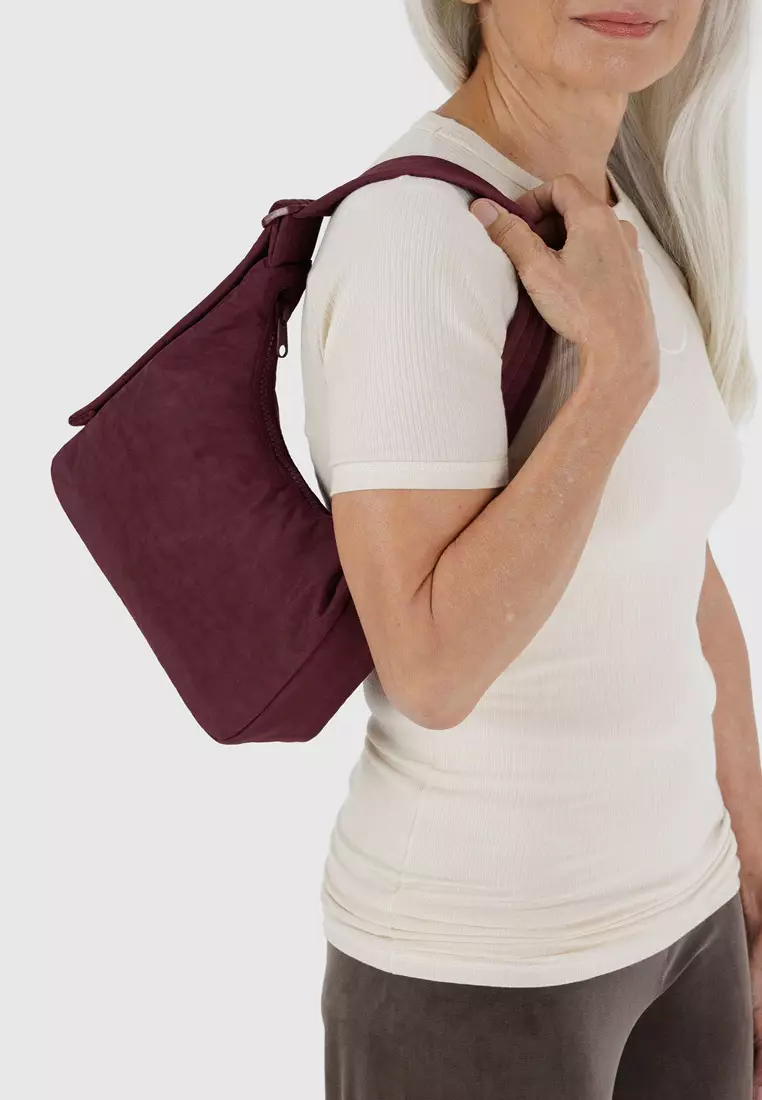 BAGGU - Mini Nylon Shoulder Bag - Mahogany