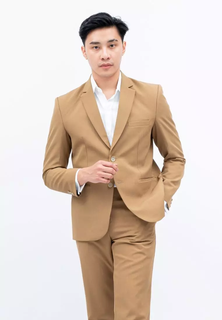 Houseofcuff Jas Set Celana Formal Blazer Mocca Formal Pria Jas Nikah